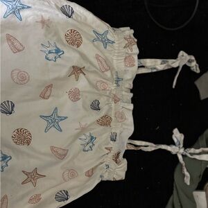 Seashell and Starfish Print Skirt